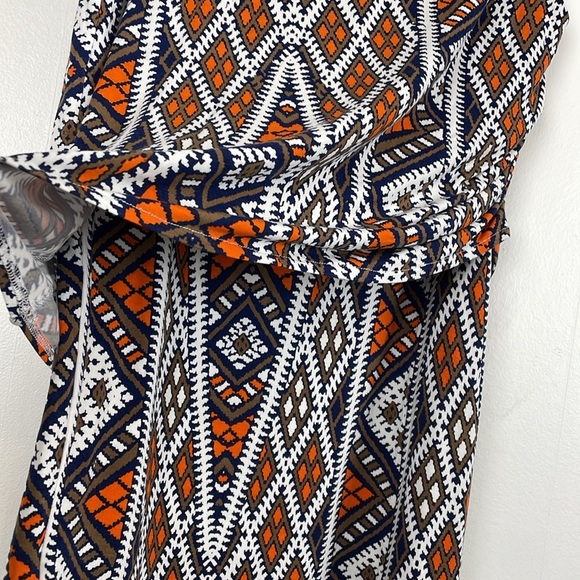 Lysse Womens S Native Print Skirts Elastic Waist Ruched side 2 Layered Pull-On - Picture 4 of 12